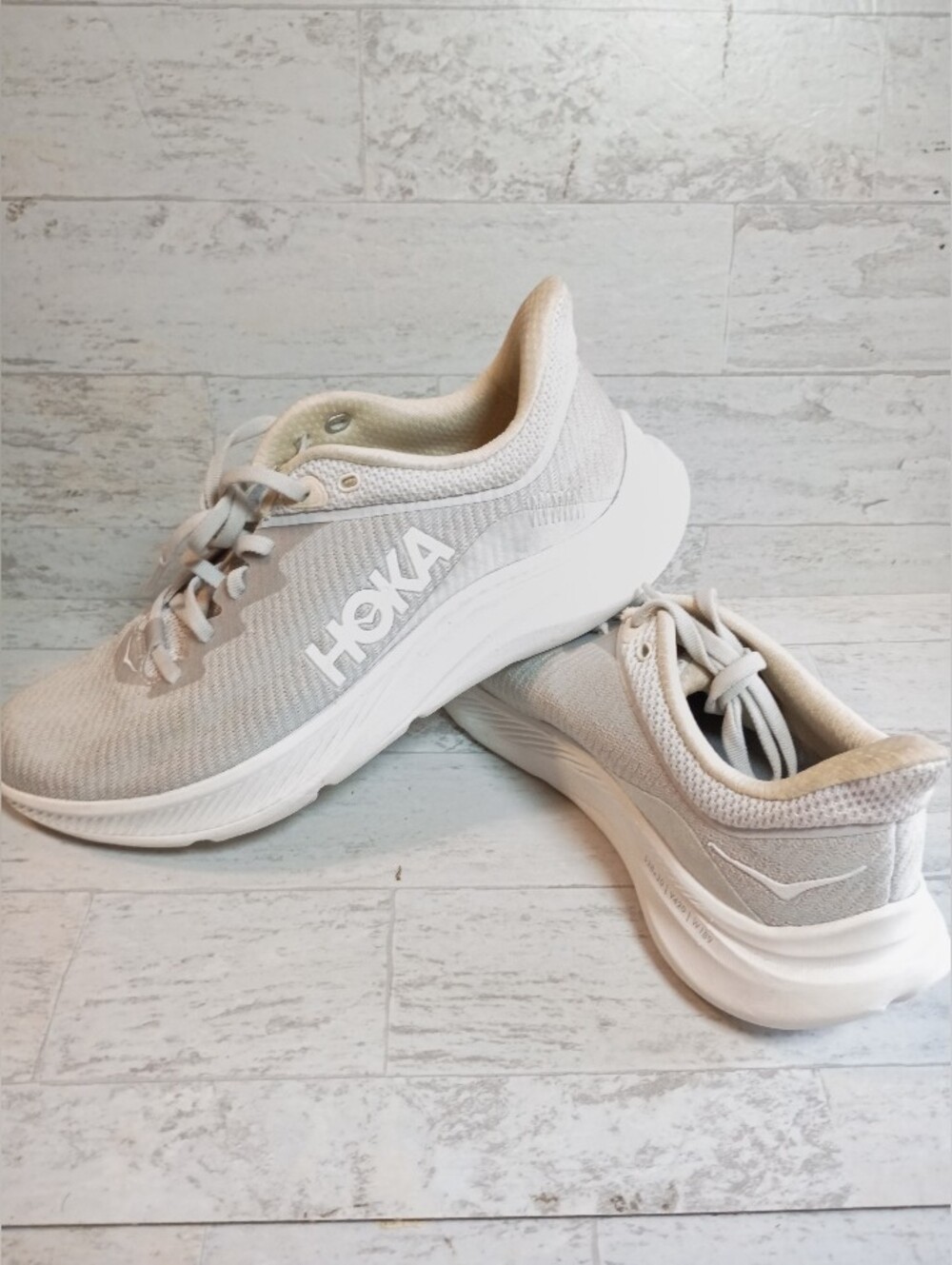 Hoka Women Solimar Pale Gray Performance Running Shoes Sz 8.5